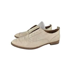 Frye Grace CVO Leather Oxford US 9.5 M Womens Beige Slip Shoes
